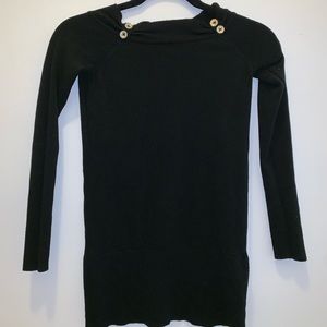White House Black Market Black Tunic Top XS